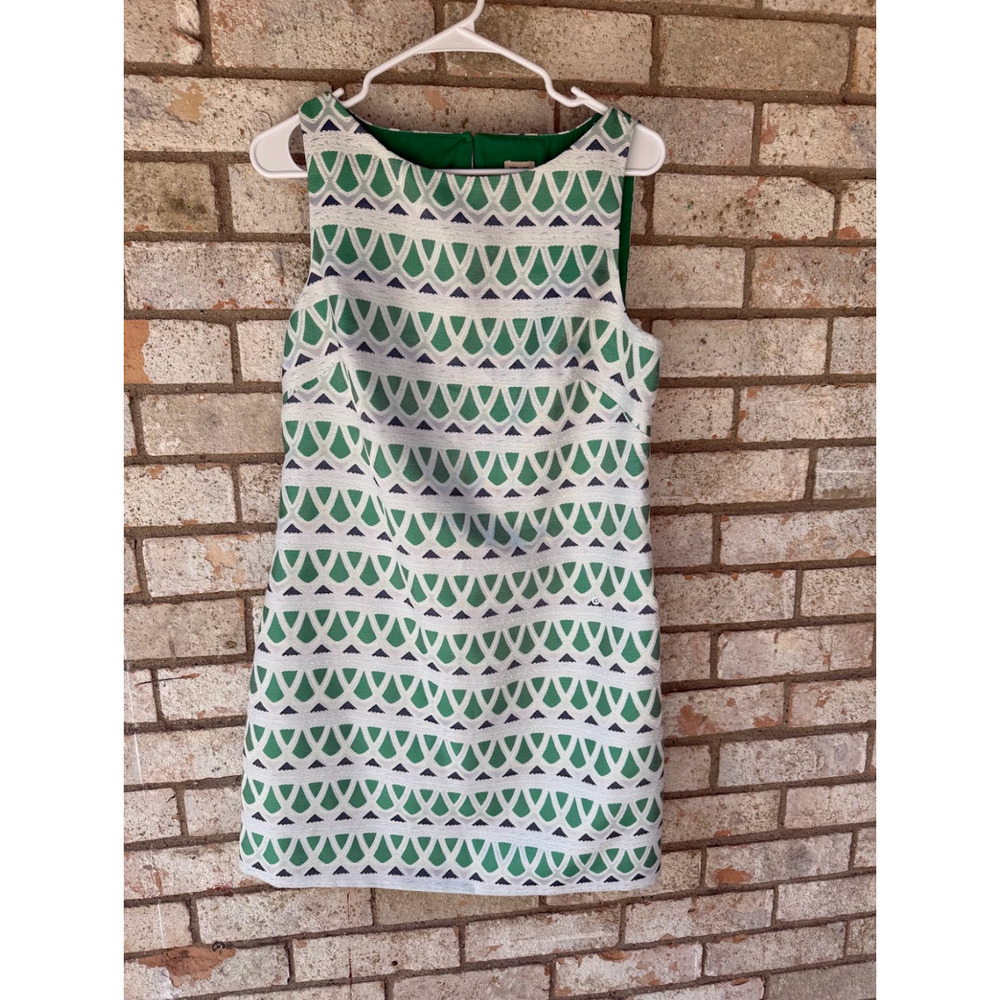 Anne Klein Women’s Green & White Pattern Dress Size Medium NWT 100% Polyester